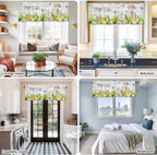 Easter Curtain Valances for Windows, Kitchen Valance Window Treatment, Spring - Image 9