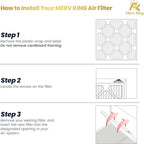MervKing 16x20x1 Air Filter Actual Size: 15.7" x 19.7" x 0.75" MERV 11 MPR - Image 3