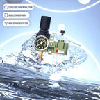 NPT 1/4 Air Regulator with Gauge, Air Compressor Water Separator with - Image 6