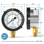 MEANLIN MEASURE 0~60Psi Stainless Steel Start and Clean Filter Pressure Gauge - Image 2