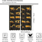 Kids Construction Window Curtains, Construction Machinery Equipment Mode of - Image 4