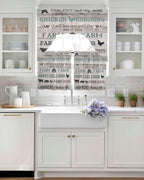 Farmhouse Swag Kitchen Curtains Valance and Tier Set, Rod Pocket Short Curtain - Image 4