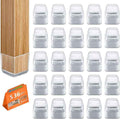 BAIPOK 36pcs Square Chair Leg Floor Protectors, Silicone Floor Protectors