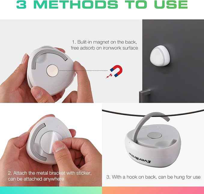 EverBrite Tap Light, LED Puck Lights, Wireless Push Lights, Remote Controlled