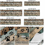 Dog Paws Valances for Windows, Teal Brown Wood Grain Kitchen Valance Light - Image 9