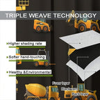 Kids Construction Window Curtains, Construction Machinery Equipment Mode of - Image 7