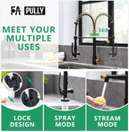 Fapully Black&Gold Kitchen Faucet - Image 4