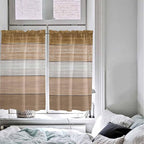 Retro Farm Wood Board Window Valance Curtains, 2 Panel - Image 7