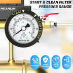 MEANLIN MEASURE 0~60Psi Stainless Steel Start and Clean Filter Pressure Gauge - Image 7