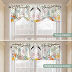 Easter Tie Up Valance Curtains for Windows, Kitchen Curtains Window Shades - Image 5