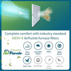20x20x1 Air Filters | AirPurete AP-3M20201 HVAC AC Furnace Air Filters | Actual - Image 3