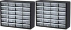 Akro-Mils 24-Drawer Plastic Storage Cabinet | 20" W x 6" D x 16" H | Black |