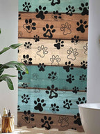 Sheer Curtains 108 Inches Long, Vintage Farmhouse Country Wooden Grain Privacy - Image 4
