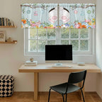 Easter Bunny Kitchen Tier Curtains 36 Inch Long 2 Panel Set, Rod Pocket Half - Image 6