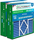 Filterbuy 20x25x5 Air Filter MERV 13 Optimal Smoke & Allergy Defense, Pleated by Filterbuy