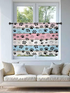 Sheer Curtains 45 Inch Length, Vintage Farmhouse Wooden Grain Privacy Voile - Image 4