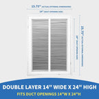 14 x 24 Return Air Grille, Return Air Vent Cover - Image 2