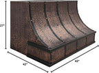 CT Copper Tailor Sloped Copper Vent Hood Island Mount, 1150 CFM Exhaust Fan - Image 9