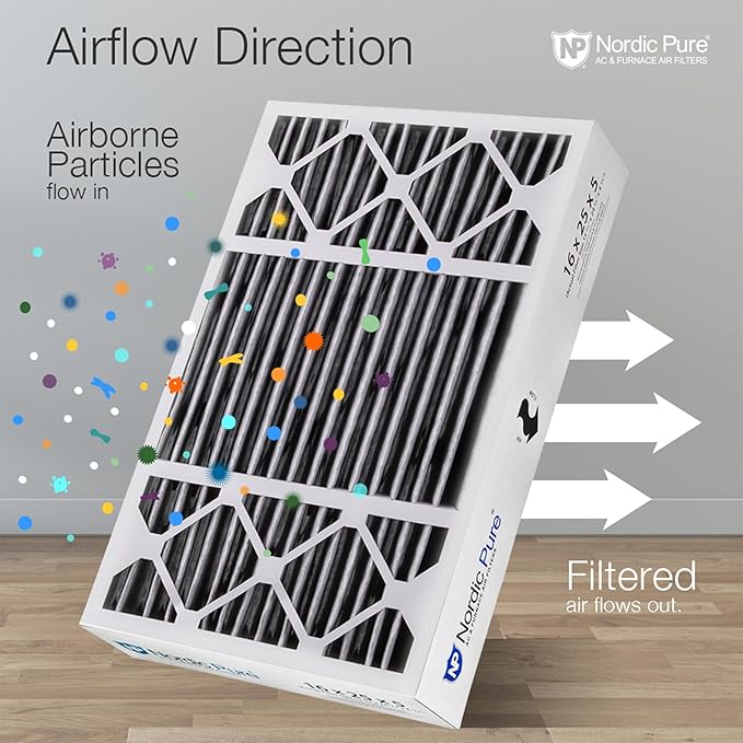 Nordic Pure 16x25x5 Honeywell Replacement Air Filters MERV 12 Plus Carbon 2 Pack - Image 8