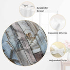 Blue Grey Wooden Kitchen Curtains 36 Inch Length, Small Window Curtains Tab Top - Image 6