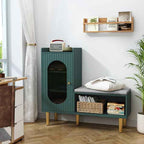 HLR Storage Bench Set of 2, L-Shaped Storage Cabinet