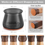 24PCS Upgraded Silicone Chair Leg Floor Protectors