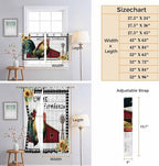 Farmhouse Rooster Kitchen Curtains 45 Inch Length, Short Cafe Window Curtains - Image 8