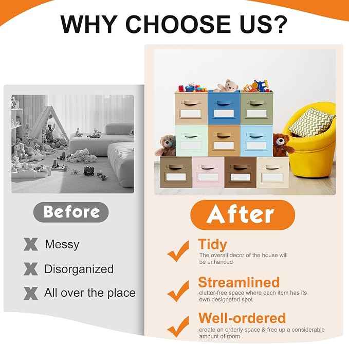 10 Pcs Fabric Storage Cubes
