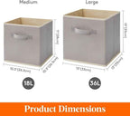 Lifewit 13 Inch Cube Storage Bins, 12 Packs Storage Cubes Foldable Decorative