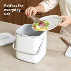 BLUE GINKGO Kitchen Compost Bin – Filter-Free, Odor-Tight Countertop Food Waste - Image 3