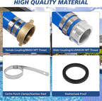1.5" x 100 ft Backwash Hose for Swimming Pools, Heavy Duty PVC Lay Flat Water - Image 2