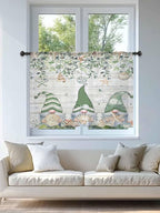 Sheer Curtains 54 Inch Length, Coastal Eucalyptus Leaf Semi Sheer Curtains - Image 4