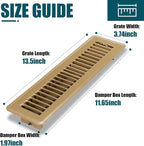 VOISEN Floor Register 2x12, 6 Pack Floor Vent Covers, Steel Adjustable Air - Image 3