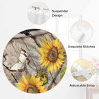Farmhouse Sunflowers Kitchen Curtains 24 Inch Length, Small Window Curtains Tab - Image 6