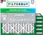 Filterbuy 18x18x2 Air Filter MERV 8 Essential Dust & Allergy Defense, by Filterbuy