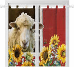 Sheep Flowers Living Room Curtains 84 Inch Length, Window Curtains Tab Top by Unknown