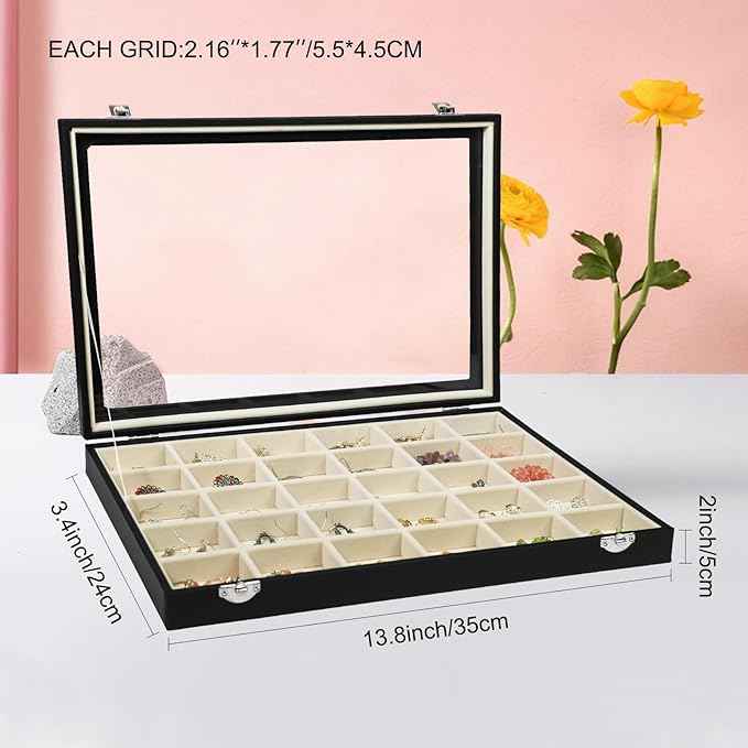 Stratalife Earring Organizer Jewelry Holder Organizer Drawer Earring Storage