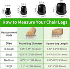24 Pcs Extra Small Chair Leg Floor Protectors, Silicone Chair Leg Protectors