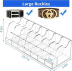 FEMELI Belt Organizer Acrylic Clear Case Storage Holder