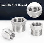 2 Pcs 304 Stainless Steel Reducer Hex Bushing, 3/4" Male NPT to 1/4" Female - Image 7