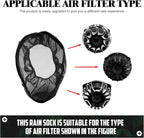 Air Filter Cover Waterproof Air Cleaner Rain Sock Dustproof Protective Air - Image 5