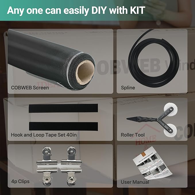 51in X 190in Window Screen Mesh, Replacement, Water-Resistant, Pet Resistant - Image 6