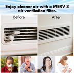 18 x 140" Air Vent Filters, Cut-to-Size MERV 8 Filter Material, Triple Layer - Image 5