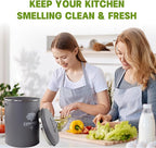12 Pack - 6.7 Inch Round Compost Bin Charcoal Filters, Extra Thick Activated - Image 7