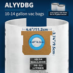 10 Pack Shop Vac 10-14 Gallon Vaccum Bags, ALYYDBG Type F 90662 9066200 9066233 - Image 3