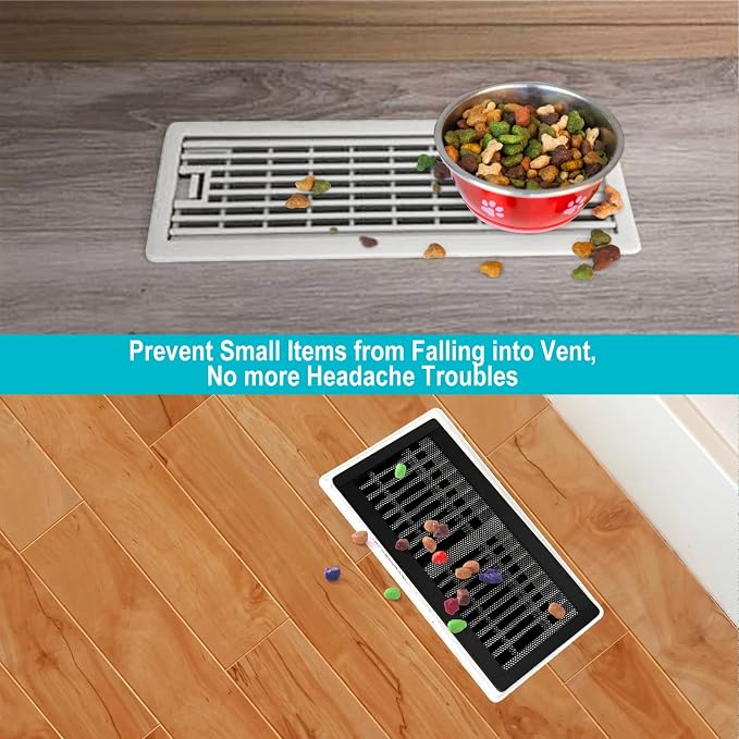 Magnetic Floor Register Vent Covers, 4 x 12 Inch Air Vent Filter Mesh, Sticky - Image 5