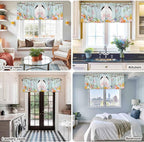 Easter Bunny Curtain Valances for Windows, Kitchen Valance Window Treatment - Image 9