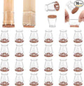 CHUNZEXI 16 Pack Extra Small Chair Leg Floor Protectors