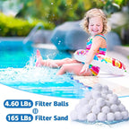 QwayHome 4.6 lbs Pool Filter Balls, Reusable Filter Sand Balls - Image 3