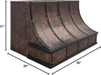 CT Copper Tailor Sloped Copper Vent Hood Wall Mount, 610 CFM Exhaust Fan - Image 9